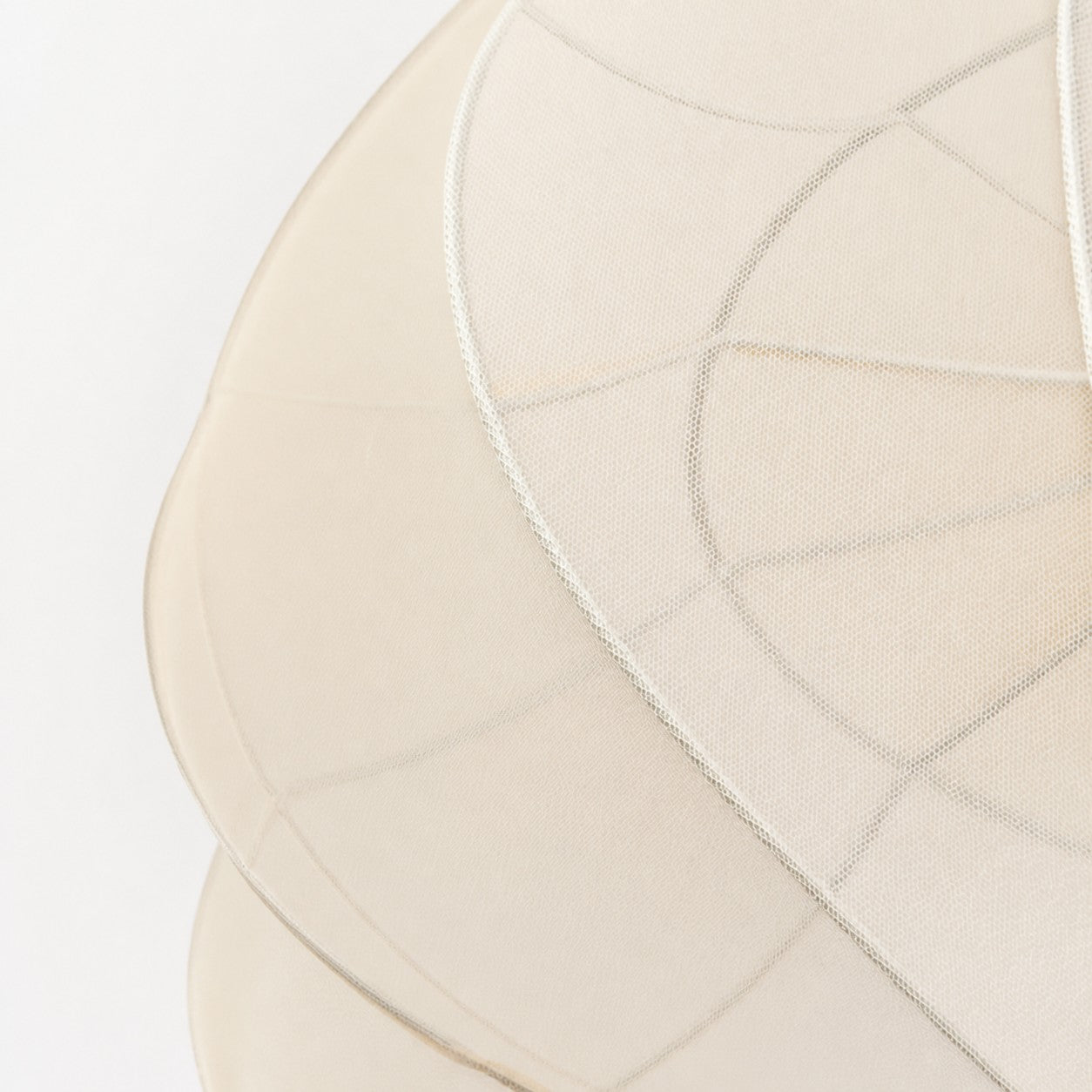 Lumifil Deckenleuchte mit drapiertem Netzgewebe – Boho-Stil-Lampe mit rustikalem, strukturiertem Schirm für Wohnzimmer oder Schlafzimmer