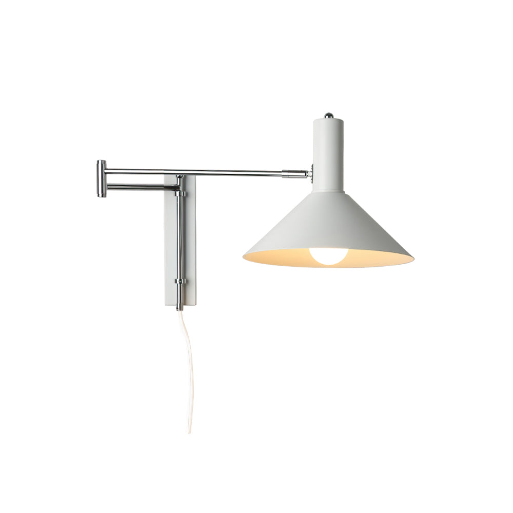 Moderne Bauhaus Schwenkbare Wandleuchte für Esstisch mit Kabel und Stecker