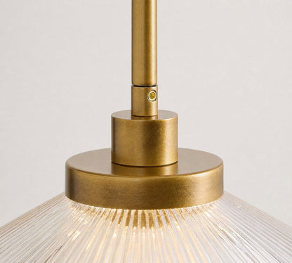 Bravira Pendelleuchte aus geripptem Glas – elegante Kücheninsellampe