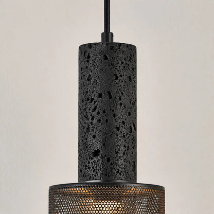 Textured Black Mesh Pendant Light 5