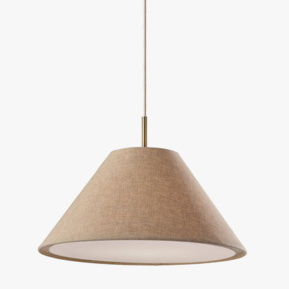 Lorvion Linen Drum Shade Flush Mount & Pendant - Antique Brass Ceiling Light