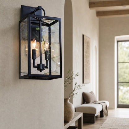 Ferrix Industrielle Wandlampe - Eisen und Glas für Garten & Terrasse