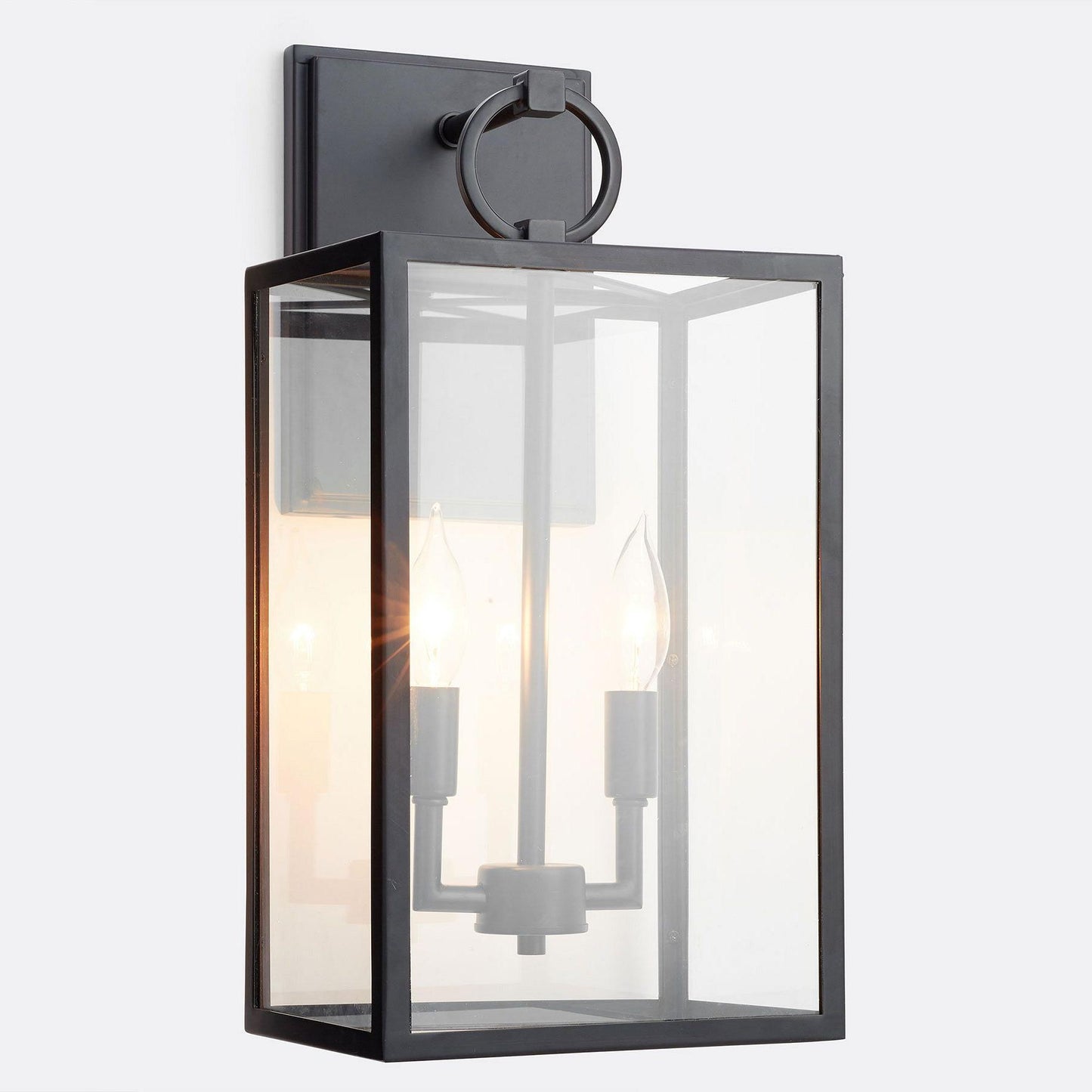 Ferrix Industrial Wall Lamp – Iron & Glass for Garden & Patio