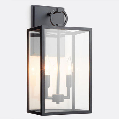 Ferrix Industrial Wall Lamp – Iron & Glass for Garden & Patio