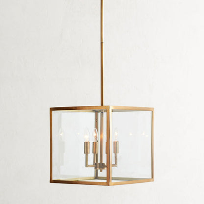 Ferrix Outdoor Lantern Pendant Lamp – Industrial Glass and Iron Design for Modern Spaces