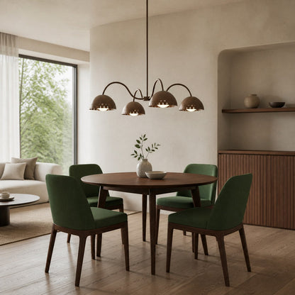 Lustrona Modern Chandelier – Artistic Metal Structure Statement Light for Living or Dining Areas