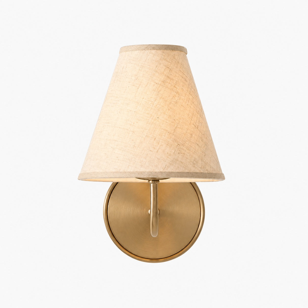Fibura Zeitlose Wandleuchte mit Leinen Schirm - Minimalistisches Design für stilvolle Innenräume
