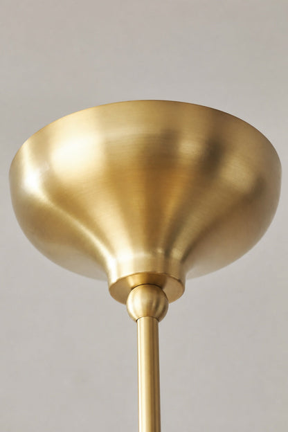 Rayla Scallop Pendelleuchte – Retro Messing Deckenlampe für Esszimmer & Küche