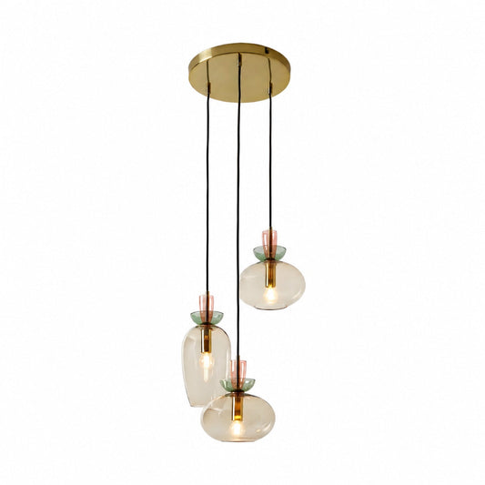 Tintora Bunte Glaskugel-Pendelleuchte – Mid-Century Modern für Esszimmer oder Wohnzimmer