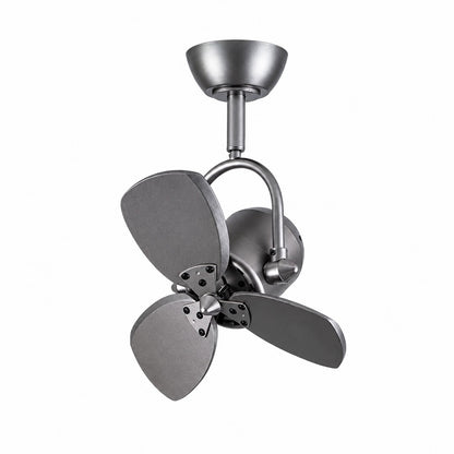 Fixed compact fan in antique silver