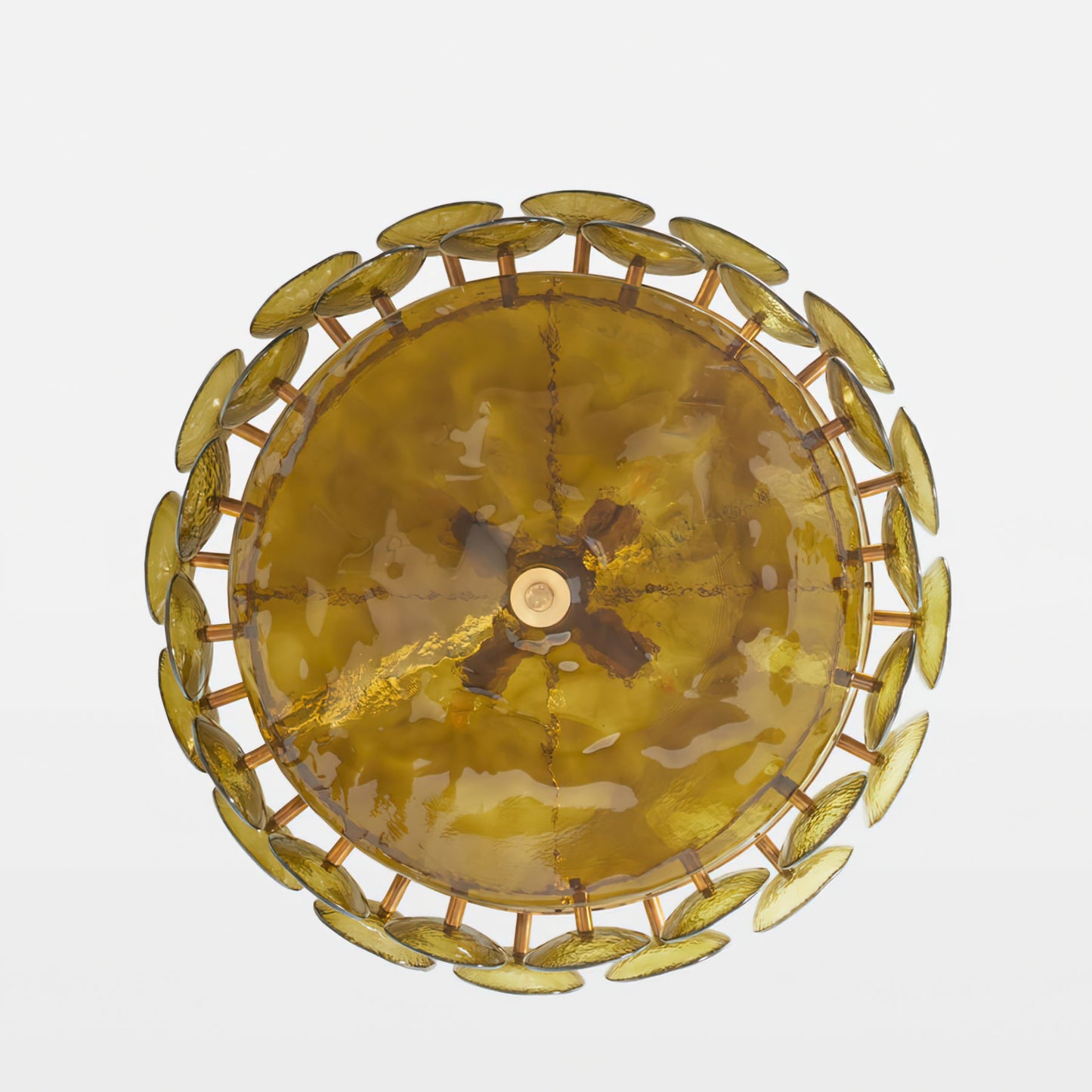 Lorenzo Halo Disc Vintage‑Modern Chandelier – Dining Room Statement Light