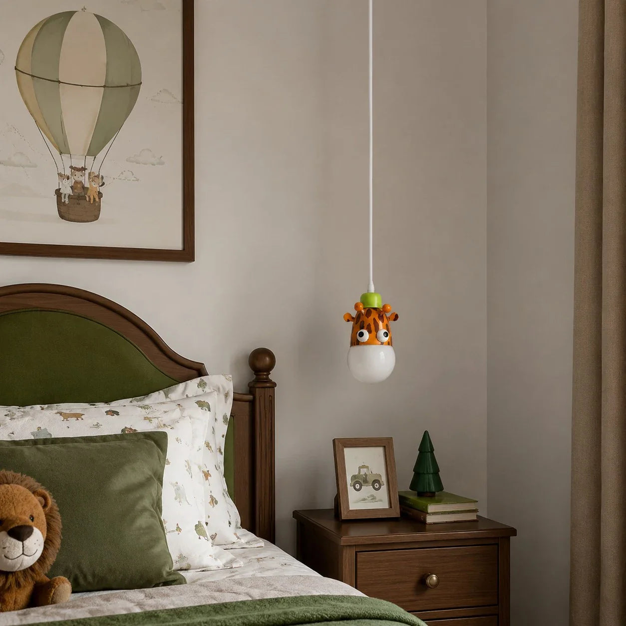 Giraffe pendant light kids room