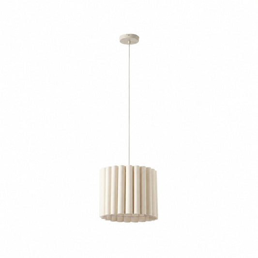 Velura Pendant Lamp - Beige Linen Shade for Dining and Living