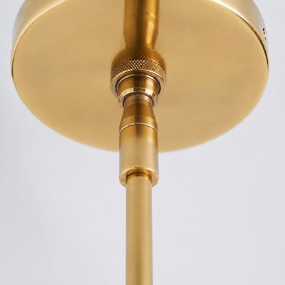 Ruchee Chandelier – Layered Fabric Shade Brass Ceiling Light for Dining or Living Spaces