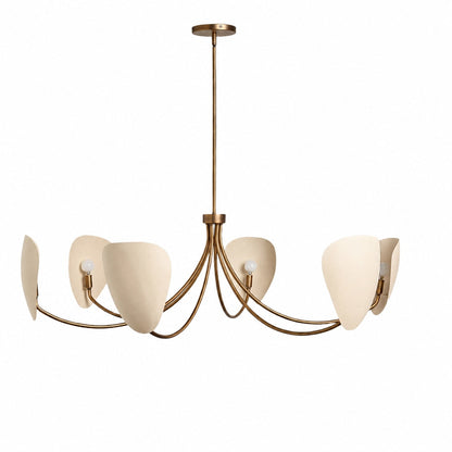 Shella Artistic Chandelier – Curved-arm Design for Dining rooms or Living Rooms