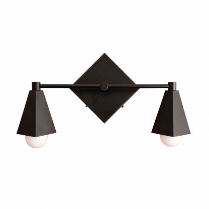 Ornato Luxe Geometrische Schminkleuchte – Art-Deco-Badezimmerbeleuchtung aus massivem Messing