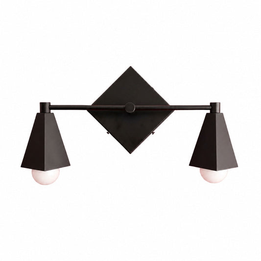 Ornato Luxe Geometrische Schminkleuchte – Art-Deco-Badezimmerbeleuchtung aus massivem Messing