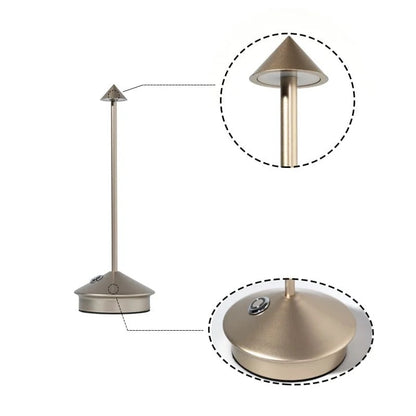 Glimma Cordless Rechargeable Table Lamp Modern Design LED Touch Lighting for Home Decor N39