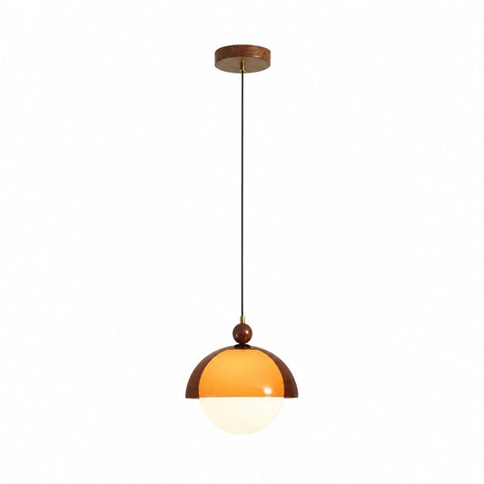 Afterglow Vintage Pendant - Hand-Blown Glass Shade Retro Pendant Lamp with Adjustable Cord for Dining Room