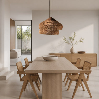 Harp Braided Rattan Pendant Lamp