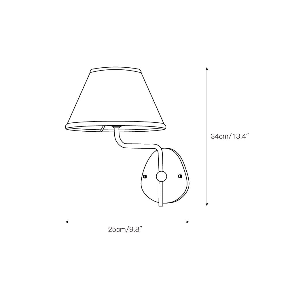 Kulo Fabric Wall Light – Modern Double Arm Linen Wall Sconce for Living Room