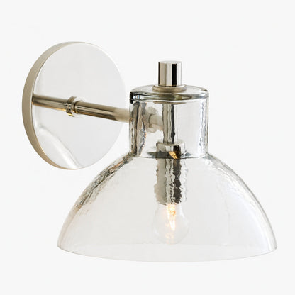 Glavira Doppel-Wandleuchte aus recyceltem Glas – Wandbeleuchtung aus Messing für den Innenbereich