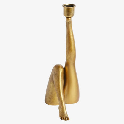 Kickra  Modern Designer Candle Holder with Gold Leg-Inspired Base U22