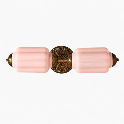 Eloise Messing-Wandleuchte – Elegante Vintage-Beleuchtung aus Milchglas