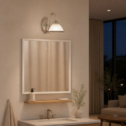 TF Vintora Wandleuchte aus geripptem Glas – Industrielle Glockenform für Esszimmer und Flur