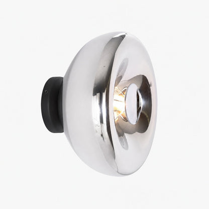 Ivoran Wall Sconce - Round Glass and Metal Modern Sconce for Modern Interiors