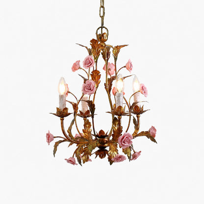 Ceramic Rose Chandelier