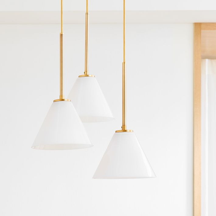 Conica 3-Light Cone Chandelier - Sculptural Glass Pendant Lighting Modern Style