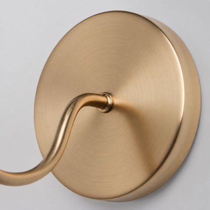 Kysara Wandleuchte aus Messing und Leinen – Skulpturales Kurvendesign, geeignet für Wohnzimmer, Schlafzimmer und Badezimmer