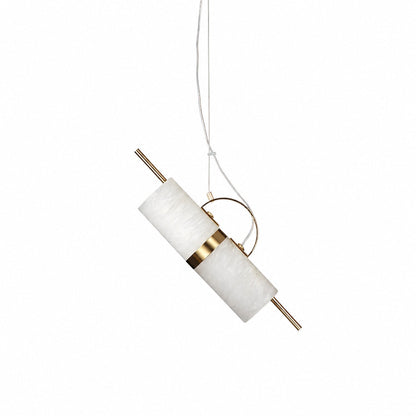 Mini Cylindrical Alabaster Pendant Light