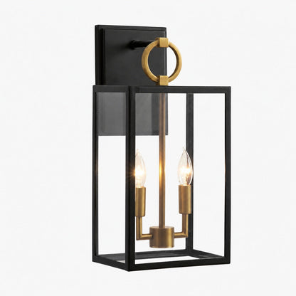 Ferrix Industrielle Wandlampe - Eisen und Glas für Garten & Terrasse