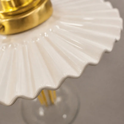 pleated ceramic pendant light 26