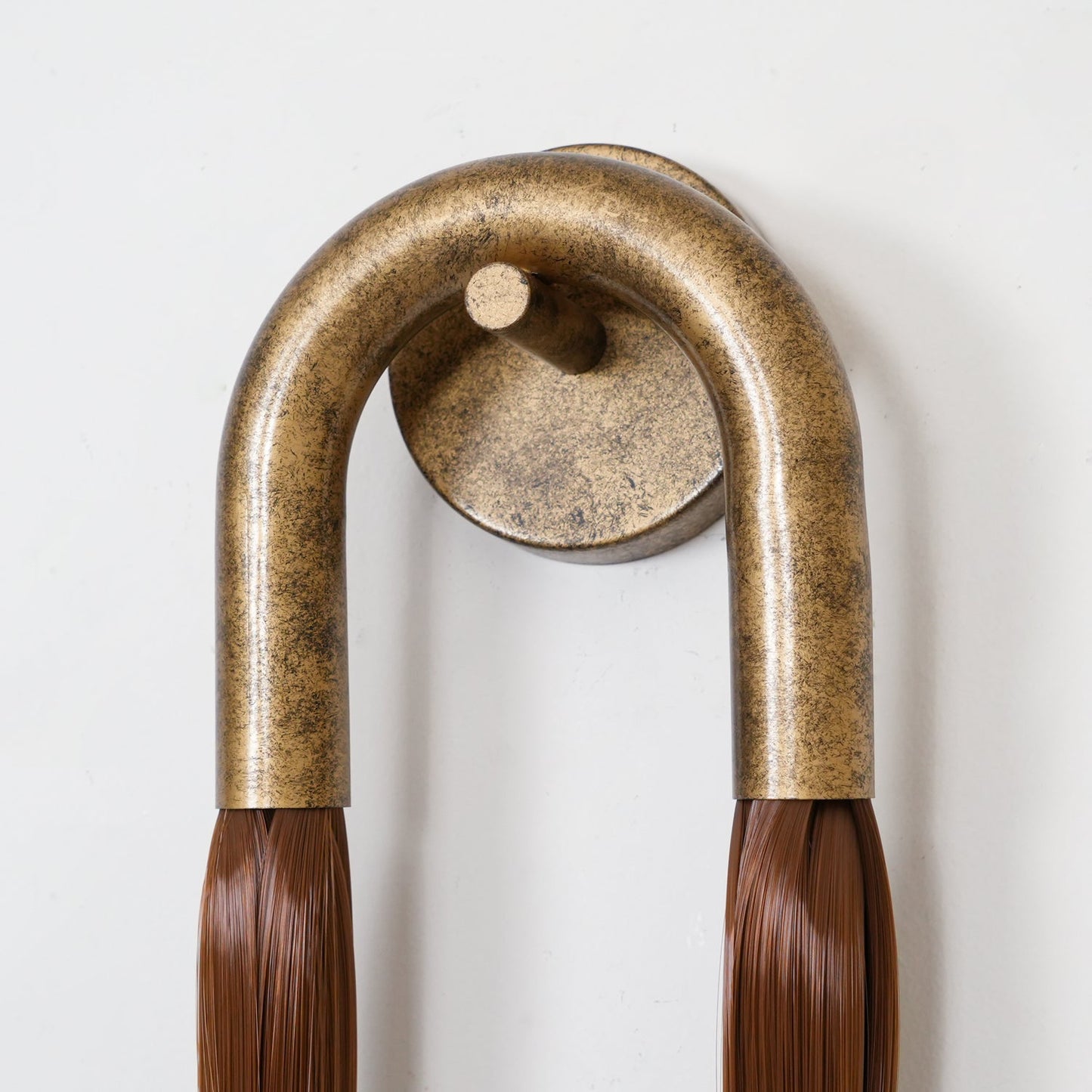 Moderne Wandleuchte aus Rosshaarglas – Messing/Nickel/Schwarz