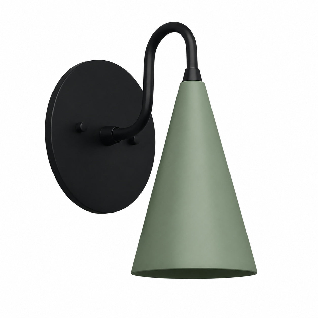 Curva Metal Cone Shade Sconce – Vintage Brass Wall Light for Entryway or Stairwell