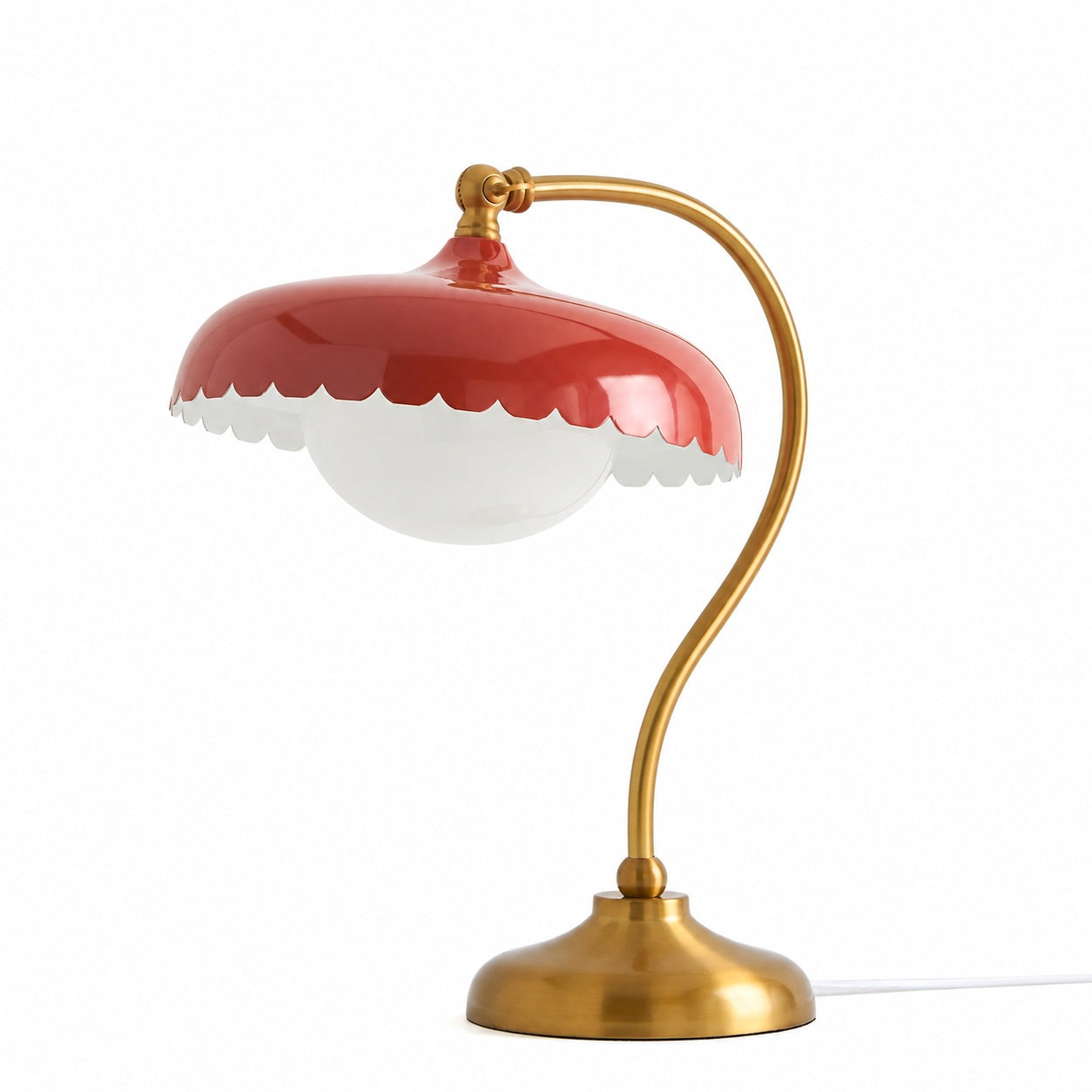 Rayla Elegante Scallop Glas Tischlampe - Atmosphärisches Licht - Schreibtisch oder Beistelltisch