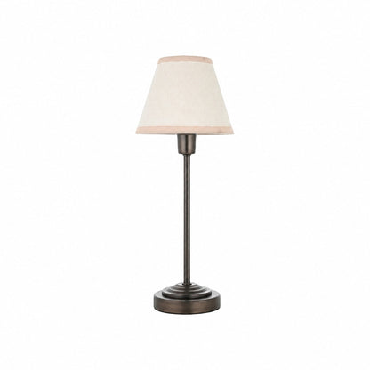 Bronzuno Schreibtischlampe mit strukturiertem Stoffbezug – Moderne Leuchte mit Metallfuß für Büros oder Lounges
