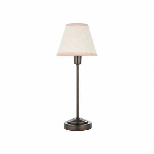 Bronzuno Textured Fabric Desk Lamp – Modern Metal Base Lighting for Offices or Lounges