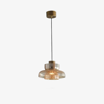Style C amber brass pendant light