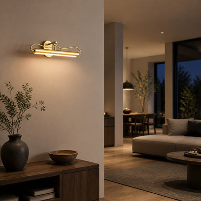 Aurix Picture Light Sconce with Curved Arm Design - Elegant Wall Lighting for Art and Living Spaces