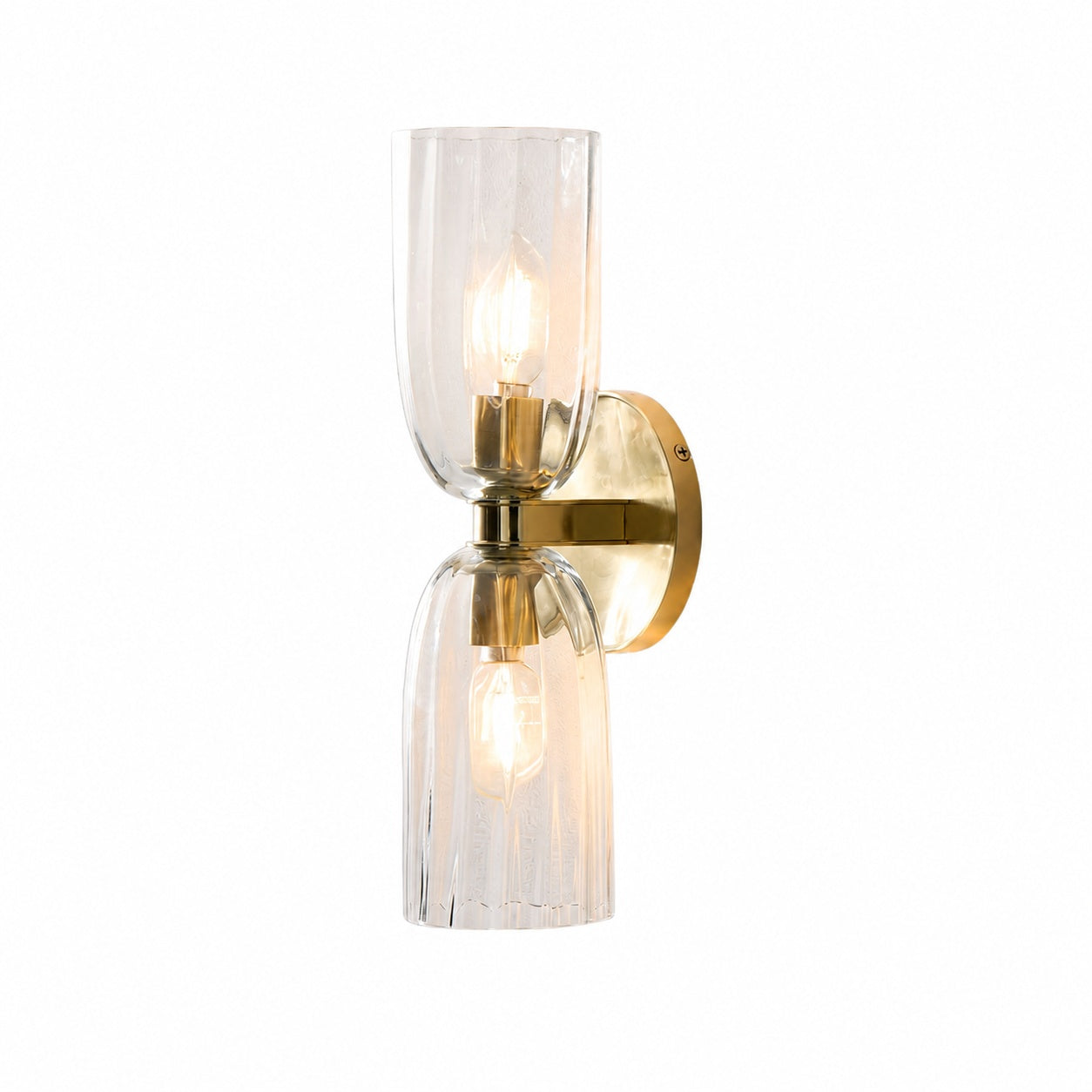Vega Glas-Wandleuchte im minimalistischen Stil mit Kugelform, sanftes, diffuses Licht, erhältlich als Ein- oder Zweiflammenleuchte
