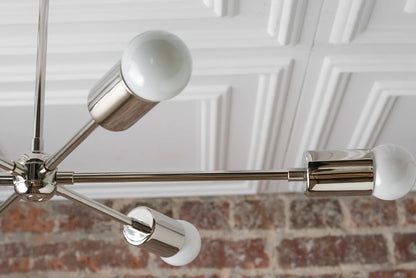 Mobilux Line Mid Century Modern Chandelier - 6 Heads Hanging Ceiling Light
