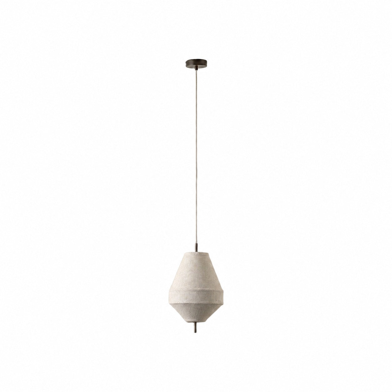 Zalen Layered Linen Pendant – Bronze Ceiling Light for Living & Dining