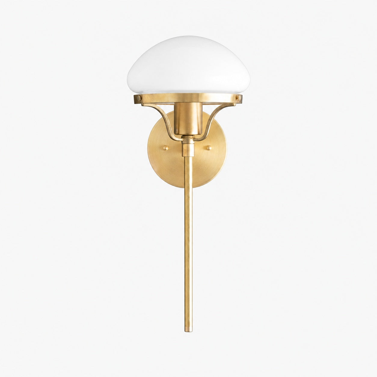 Ornato Luxe Moderne Art Deco Wandleuchte - Opalglas Kugelleuchte - Messing oder Schwarz