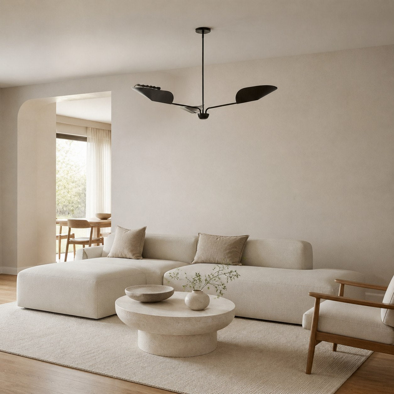 Kronleuchter aus Lutal-Bronze – Modernes Design mit monochromer Oberfläche