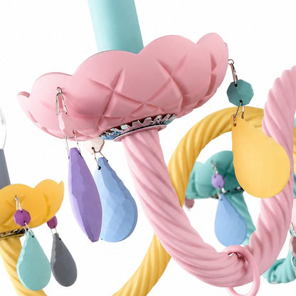Colorful Metal Kids Room Chandelier for Bedroom
