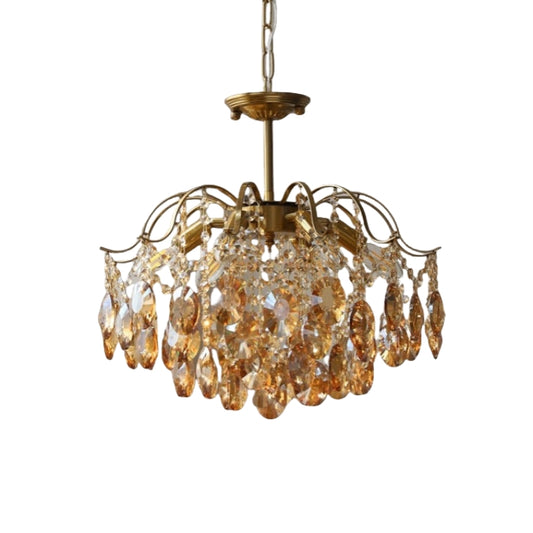 Vintage Sumptuous Teardrop Crystal Chandelier